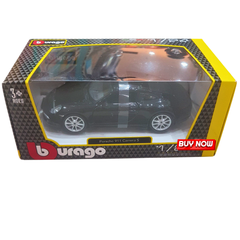 🚗 Porsche 911 Carrera S Diecast Car – 1:24 Scale Model by Bburago | Realistic Black Sports Car Toy for Kids (3+)