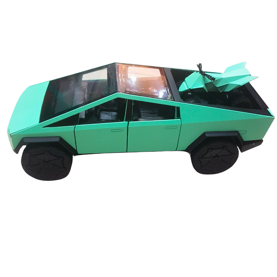 🚘 Cybertruck Diecast Toy Car – Pullback Electric Truck Model with Lights & Sound | Che Zhi 1:24 Scale Simulation Vehicle for Kids Age 3+