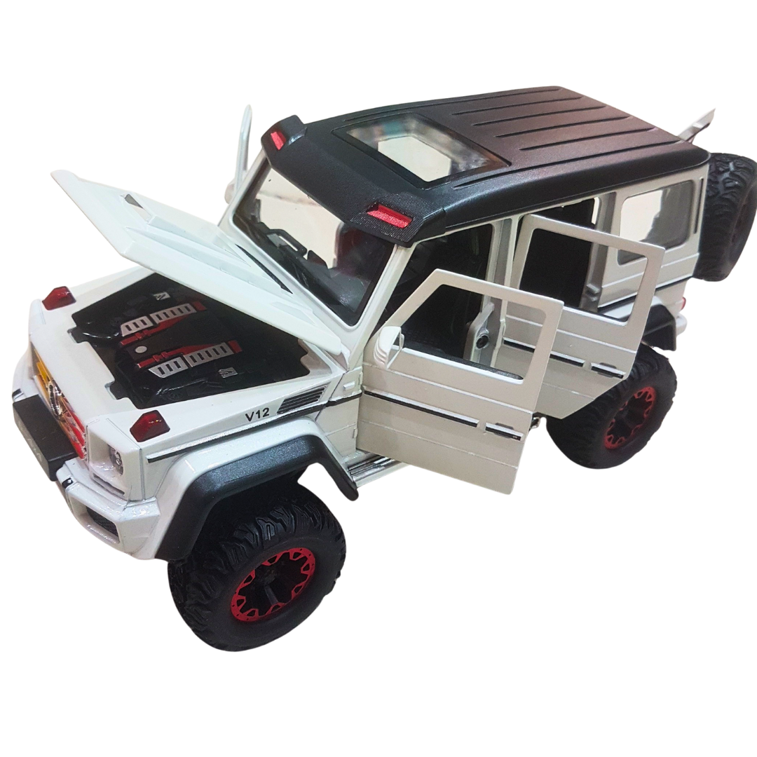 🚙 Mercedes G-Wagon G 4x4 Diecast SUV Toy – 1:24 Scale Off-Road V12 Model with Lights & Sound | Luxury Jeep for Kids Age 3+