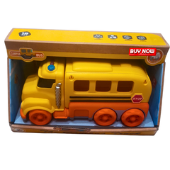 🚌 Campus School Bus Toy for Kids – Bright Yellow Educational Push Vehicle with Smooth Wheels | Safe & Durable for Ages 18 Months+