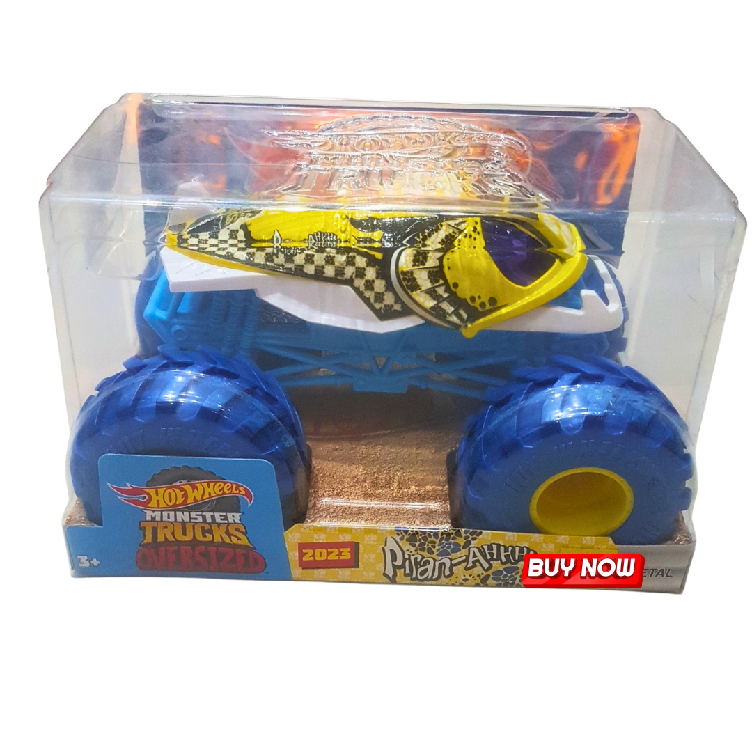 🏁 Hot Wheels Monster Truck 2023 Piran-Ahhh! Oversized Diecast – Big Wheels Action Toy for Kids 3+