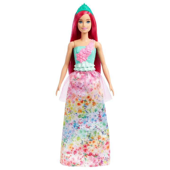 Barbie Dreamtopia Royal Doll With Dark-Pink Hair Wearing Removable Skirt, Shoes & Headband Main image