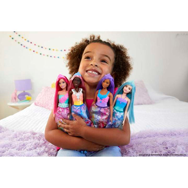 Barbie Dreamtopia Royal Doll With Dark-Pink Hair Wearing Removable Skirt, Shoes & Headband