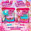 Pretty Princess magic wand and mini handbag play set shown in blue and pink; each boxed colour sold separately