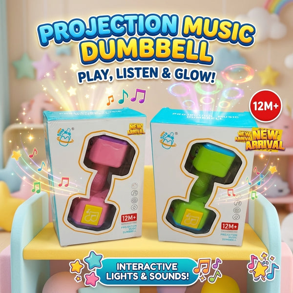 Projection Music Dumbbell pink and green product banner