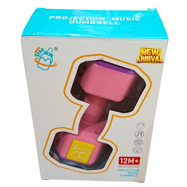 Pink projection music dumbbell original packaging