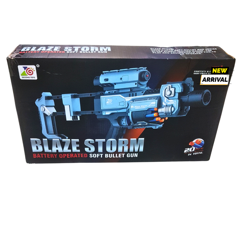 Blaze Storm Battery-Operated Soft Bullet Gun – High-Speed Foam Dart Blaster (Ages 8+) Main image