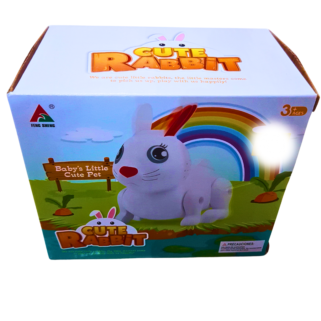 Cute Rabbit Interactive Toy with Lights and Sounds – Adorable Pet Companion for Kids 3+