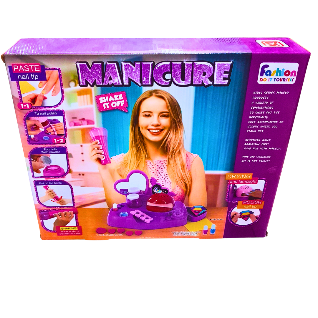 DIY Manicure Set for Kids - Complete Nail Art Kit with Polish, Drying Lamp & Vibrating Powder Shaker, Ages 6+ Secondary image