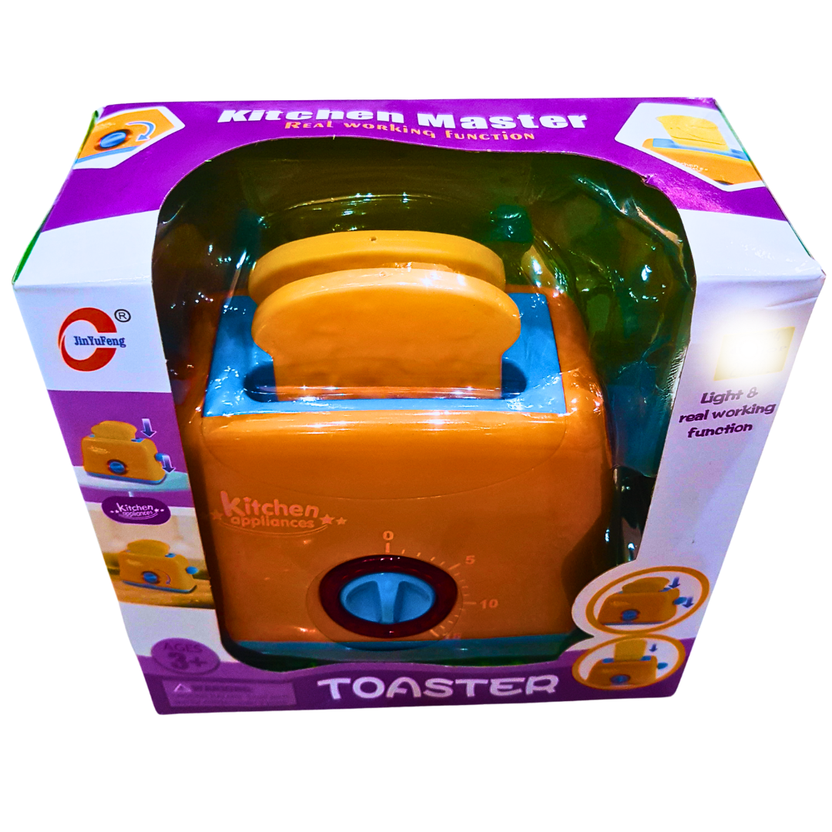 Kitchen Master Toy Toaster with Realistic Toasting Action – Fun Pretend Play Kitchen Appliance | Ages 3+ Main image