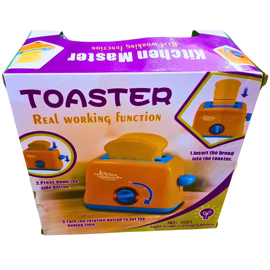 Kitchen Master Toy Toaster with Realistic Toasting Action – Fun Pretend Play Kitchen Appliance | Ages 3+ Secondary image