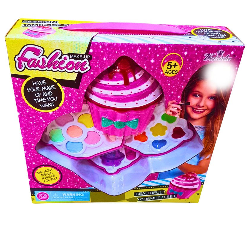 Fashion Cupcake Makeup Set for Kids – Fun Cosmetic Kit with Colorful Eyeshadows & Lip Gloss | Ages 5+ Main image