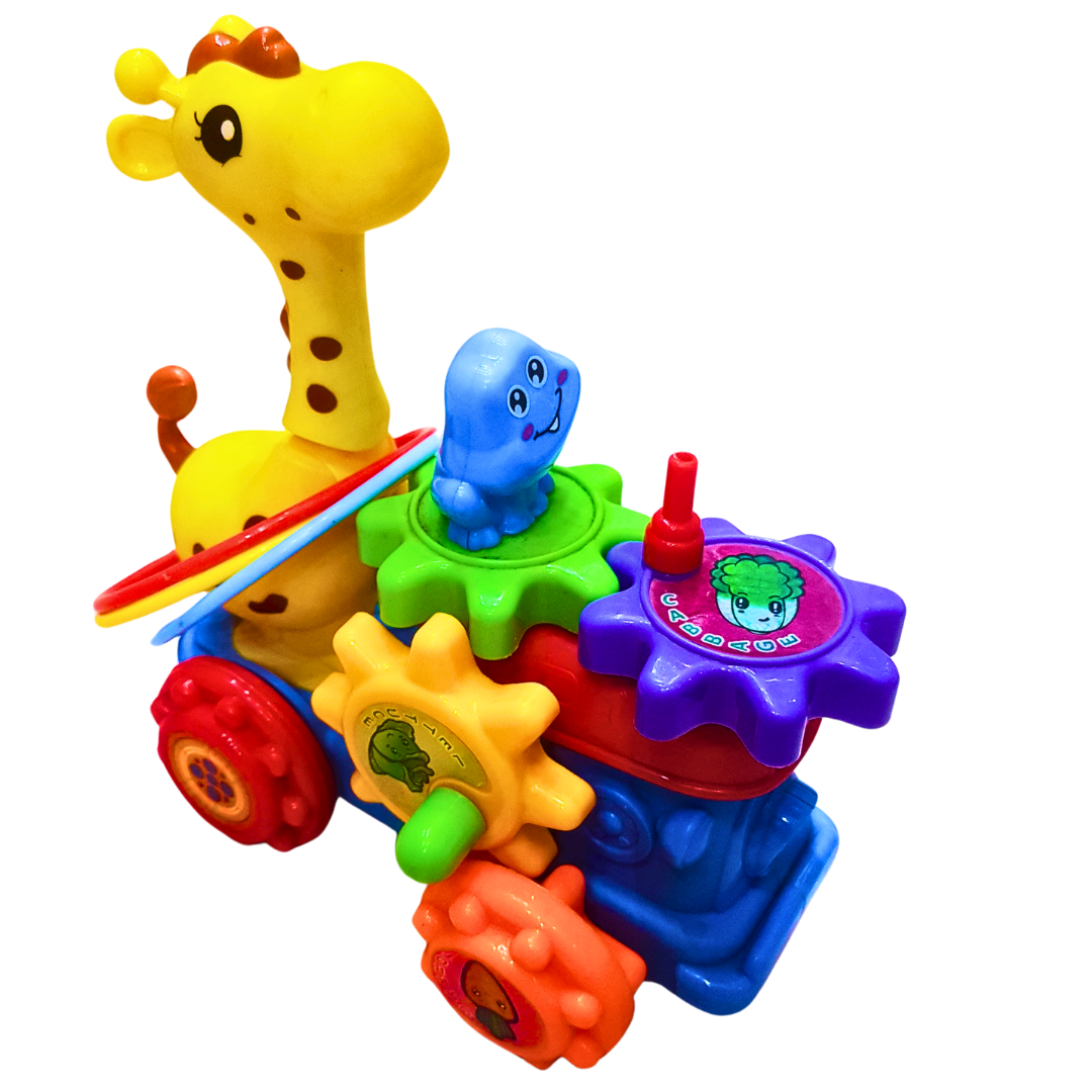 Giraffe Ring Toss & Gear Play Toy – 360° Rotating Fun with Music and Lights | Educational Activity Toy for Toddlers | Ages 3+ Secondary image