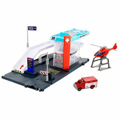 Matchbox Action Drivers Helicopter Rescue Playset with 1 Ambulance Helicopter