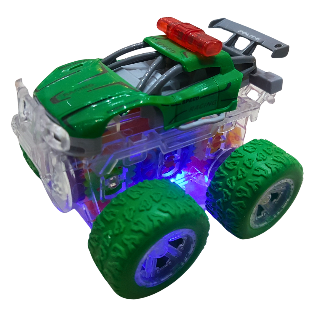 Neon Flash Racer: Transparent Light-Up Speedster - Electrifying Racing Fun for Kids (each sold separately)