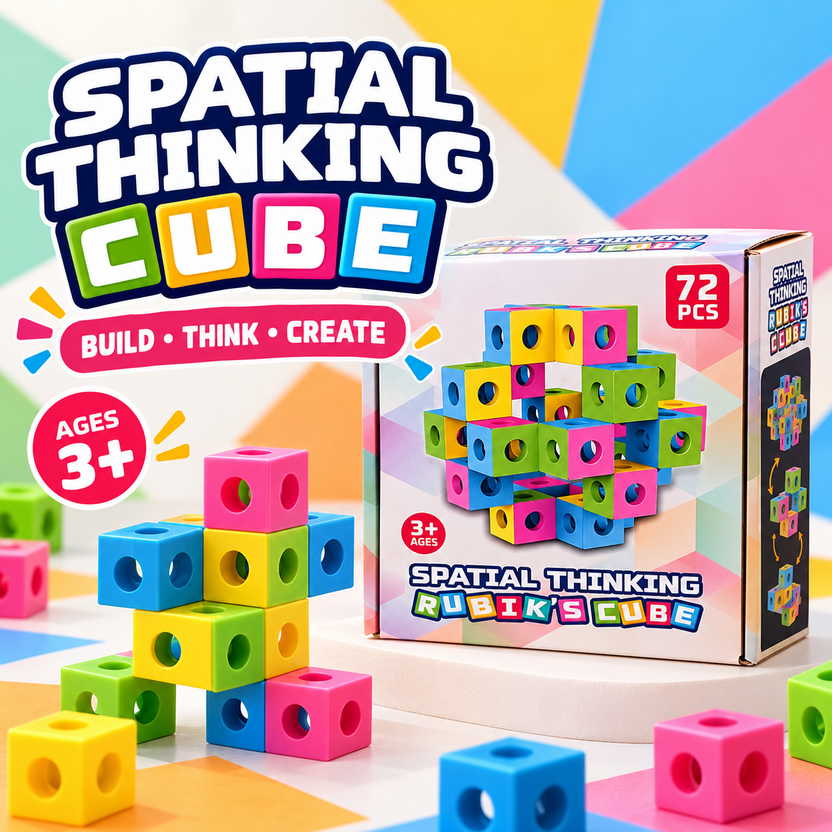 Spatial Thinking Rubik's Cube 72-piece colorful building blocks set Main image