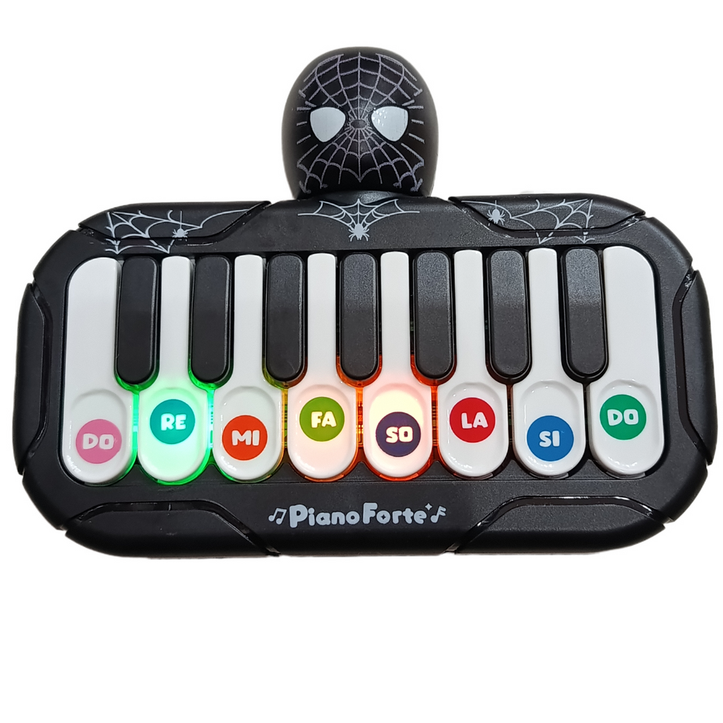 Black mini piano flashing lights demonstration