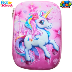 3D Unicorn Pencil Pouch for Girls – Pink Hard Shell Stationery Organizer | Magical Back to School Case 2025