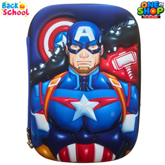 Captain America Pencil Pouch for Boys – Marvel Hard Shell School Organizer | Avengers Back to School Stationery Case 2025
