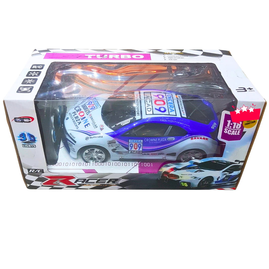 1:18 Turbo RC Racer – High-Speed Remote Control Car with 3D Lights | Sporty Racing Car for Kids Secondary image