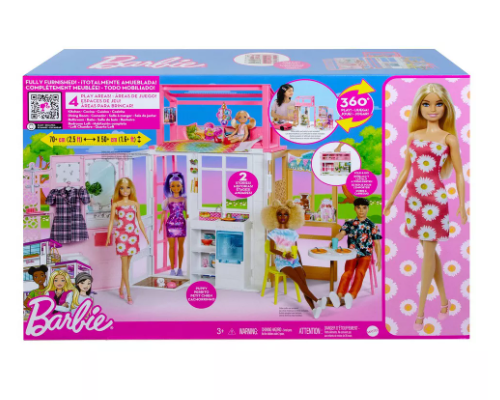Fully Furnished Barbie® House with Barbie® & Puppy Main image