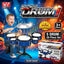 WANYI Music World blue drum kit promotional banner
