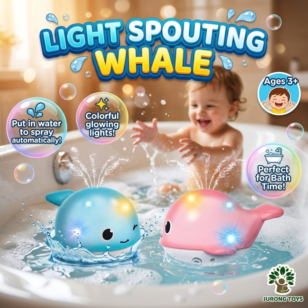 Light Spouting Whale alternate bath toy advertisement