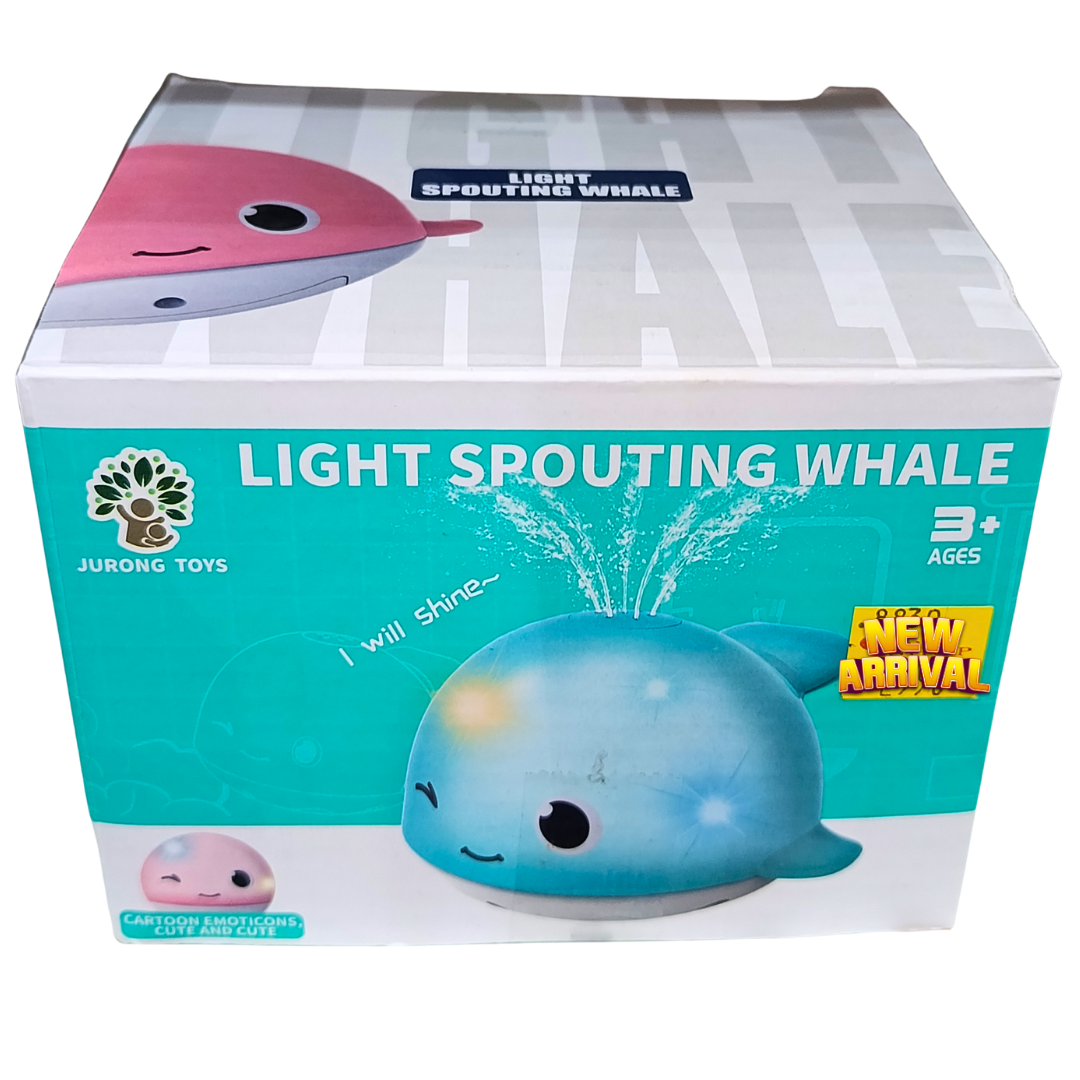Jurong Toys Light Spouting Whale original box showing blue whale