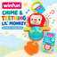 Winfun Chime and Teething Lil Monkey soft rattle with orange textured teether