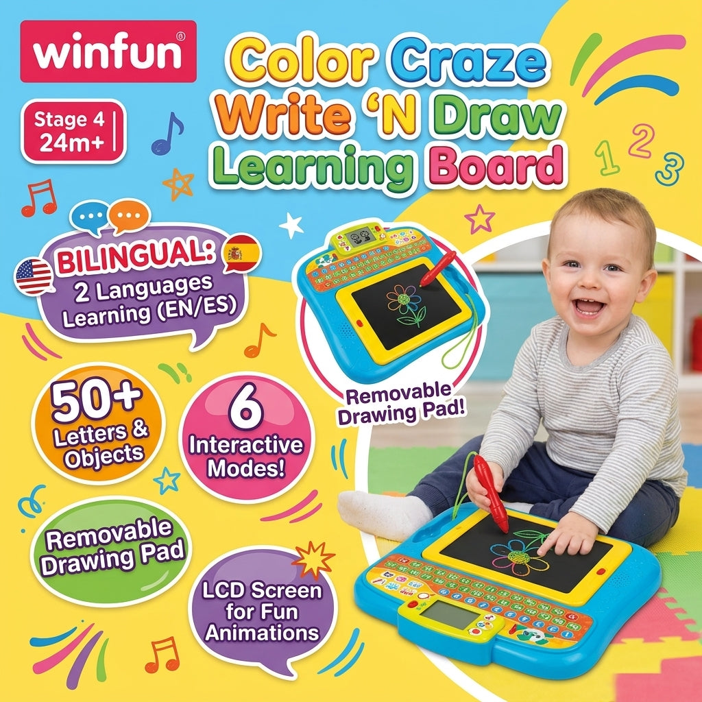 Winfun Color Craze Write N Draw Learning Board promotional image
