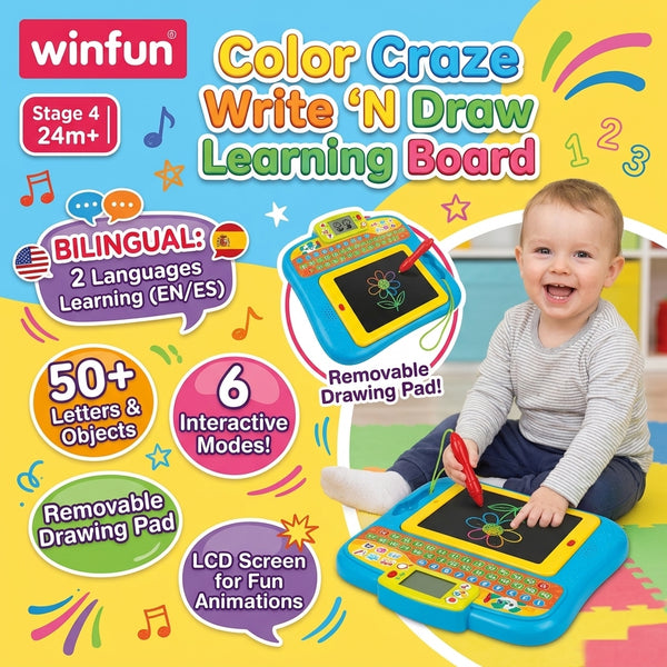 Winfun Color Craze Write N Draw Learning Board promotional image