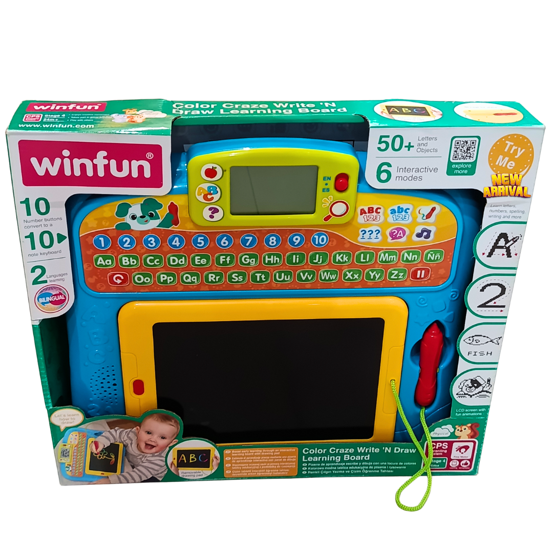 Winfun Color Craze Write 'N Draw Learning Board – Bilingual English & Spanish Educational Drawing Tablet | 24 Months+ Secondary image