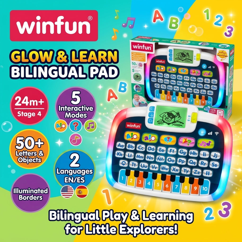 Winfun Glow & Learn Bilingual Pad promotional banner