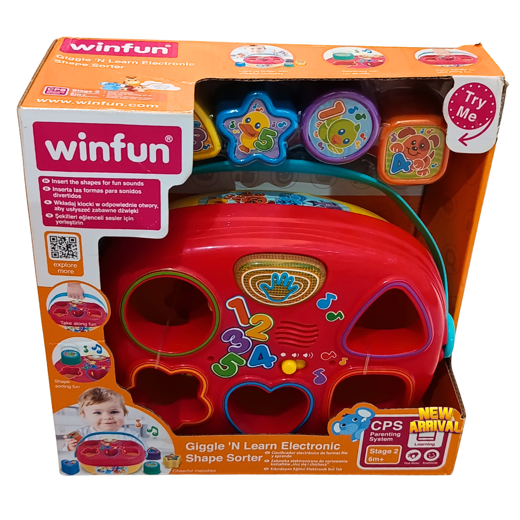 Winfun Giggle N Learn Electronic Shape Sorter front packaging