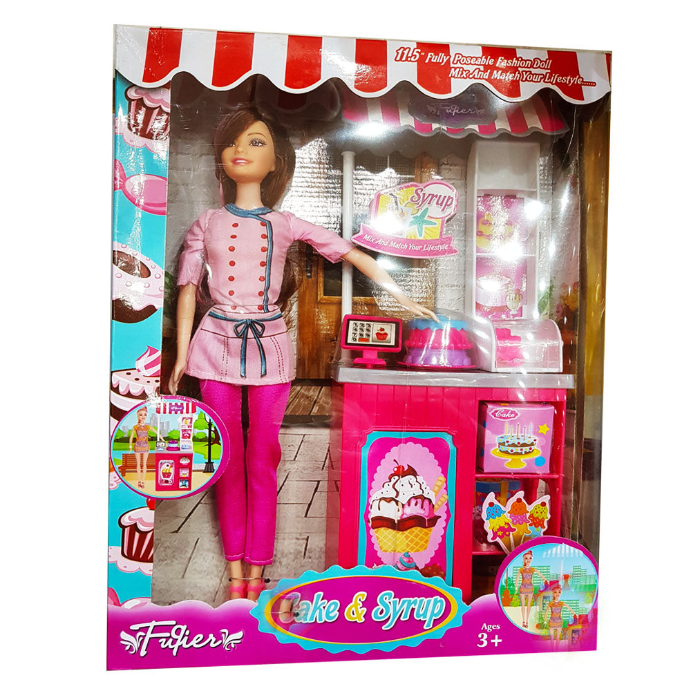 11.5-Inch Fashionista Doll for Girls Aged 3+ - Fully Poseable, Mix & Match Style - The Perfect Companion for Little Trendsetters