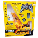 MegaLift Super Power Toy Crane 1:18 Scale - Remote Control, Flashing Lights, Realistic Sound Effects, Moveable Parts for Kids 3+ Years - High Simulation Engineering Vehicle Model