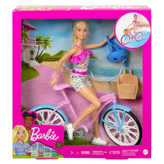 Barbie Doll And Bike Playset With Doll (11.5 in, Blonde) & Bicycle