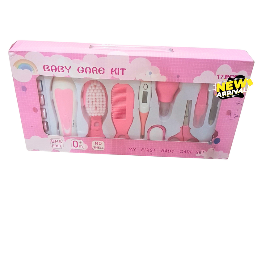 👶 17-Piece Baby Care Kit – Newborn Grooming & Health Set with Thermometer, Nail Clippers, Brush & More | BPA-Free Infant Essentials (0+ Months) Main image