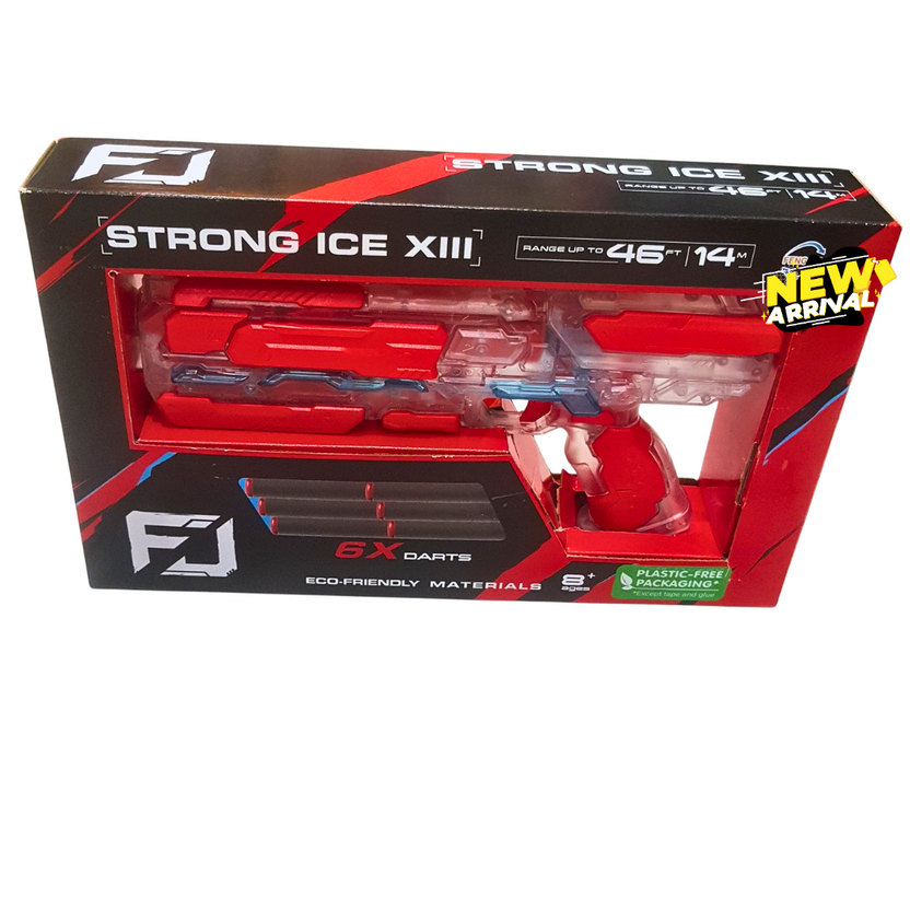 🔫 FJ Strong Ice XIII Soft Bullet Gun – 6 Darts Blaster Toy for Kids | 46 Ft Range, Eco-Friendly Packaging (Ages 8+) Main image