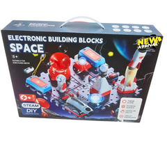 🌌 Space Electronic Building Blocks Kit – DIY Circuit Learning Toy for Kids 8+ | STEAM Educational Space Lab Set
