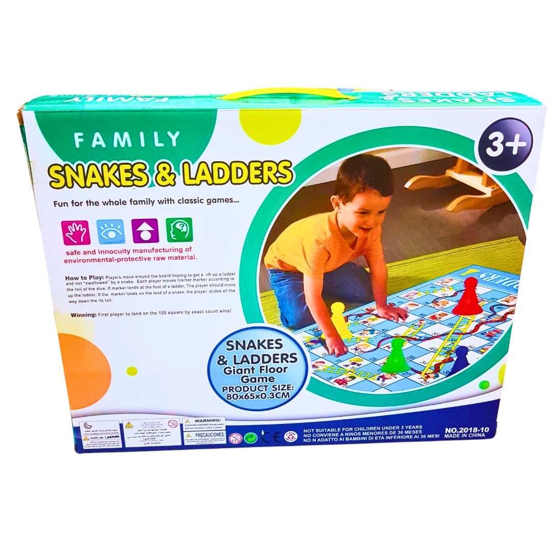 Giant Floor Snakes & Ladders Game – Classic Family Fun on Large Play Mat | Ages 3+ | 2-4 Players Secondary image