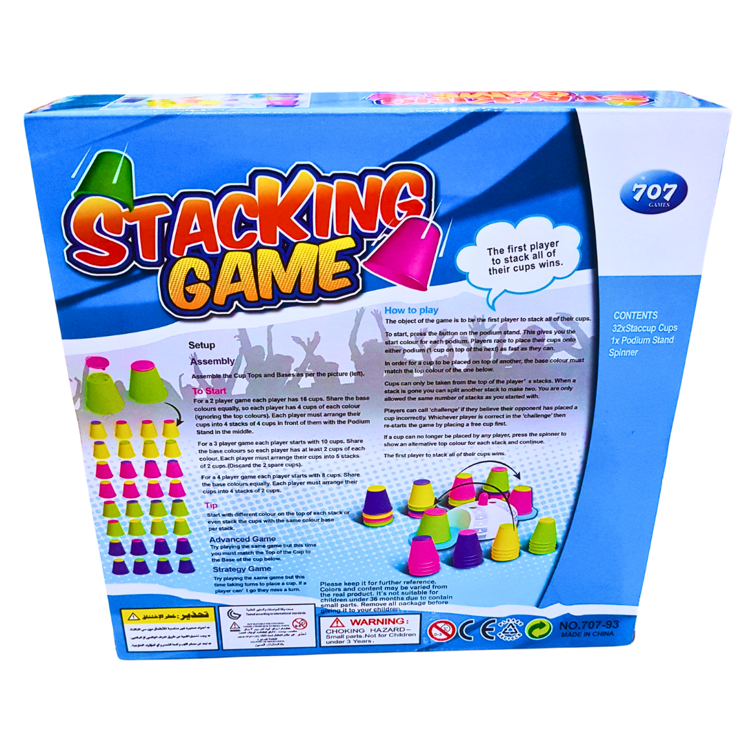 Speed Stacking Game for Kids – Colorful Cup Stacking Race with Spinner | Ages 3+ | 2+ Players Secondary image