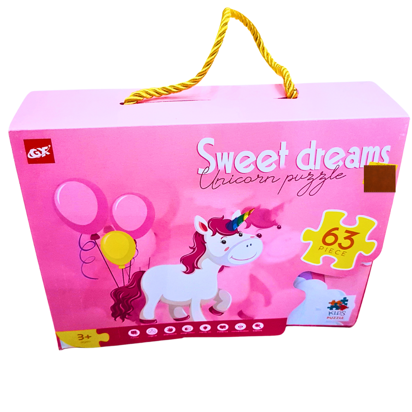 Sweet Dreams Unicorn Puzzle – 63-Piece Jigsaw Puzzle for Kids | Fun & Educational Puzzle for Ages 3+ Main image
