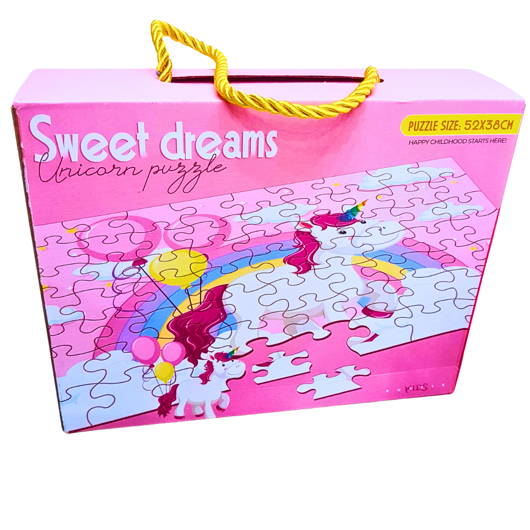 Sweet Dreams Unicorn Puzzle – 63-Piece Jigsaw Puzzle for Kids | Fun & Educational Puzzle for Ages 3+