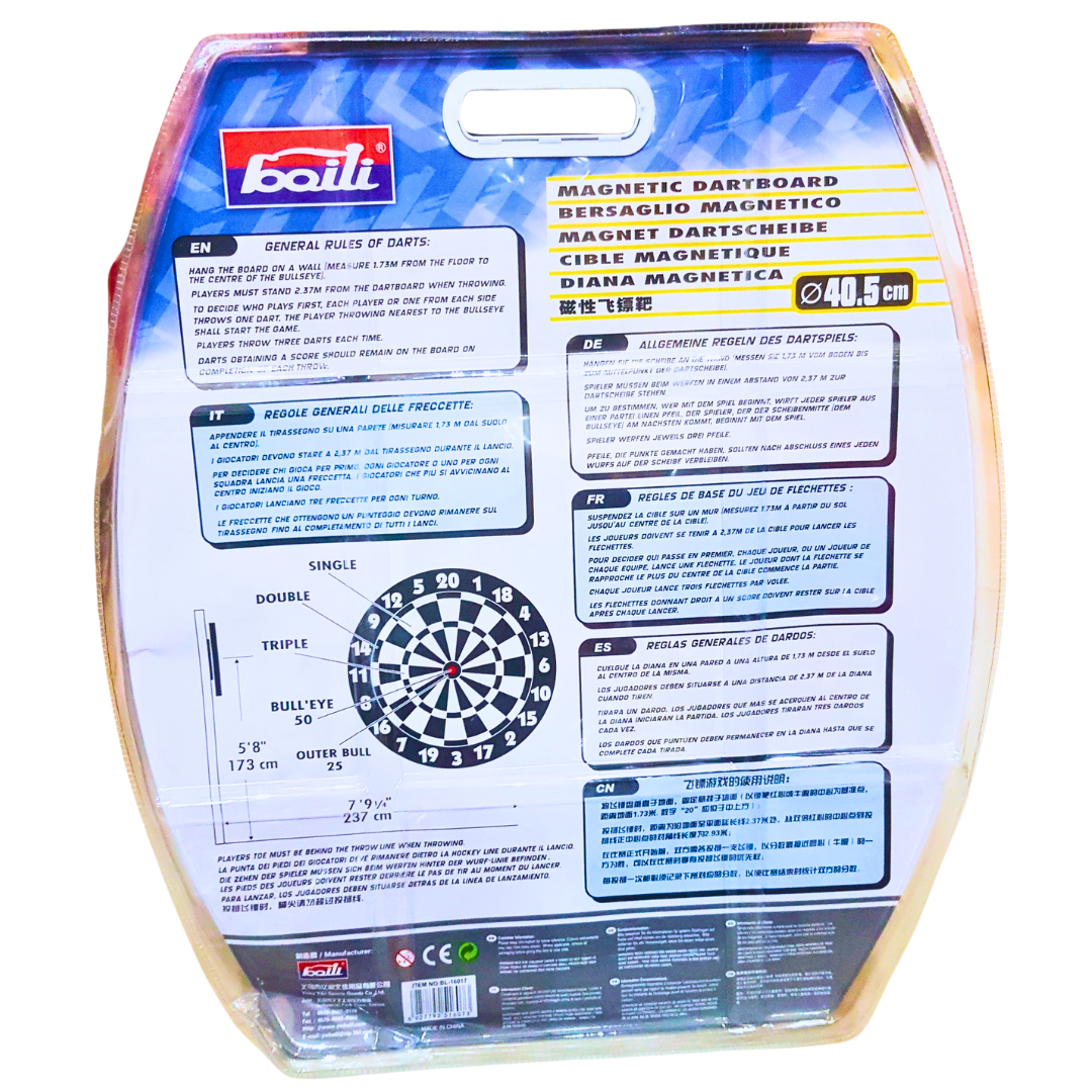 Magnetic Dart Board Game Set for Kids and Family – Safe, Large 40.5 cm Dartboard with 6 Magnetic Darts Secondary image