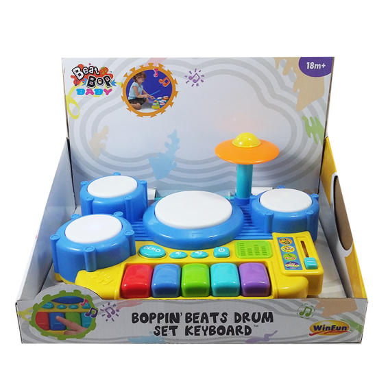 Win fun Boppin' Beats Drum Set Keyboard