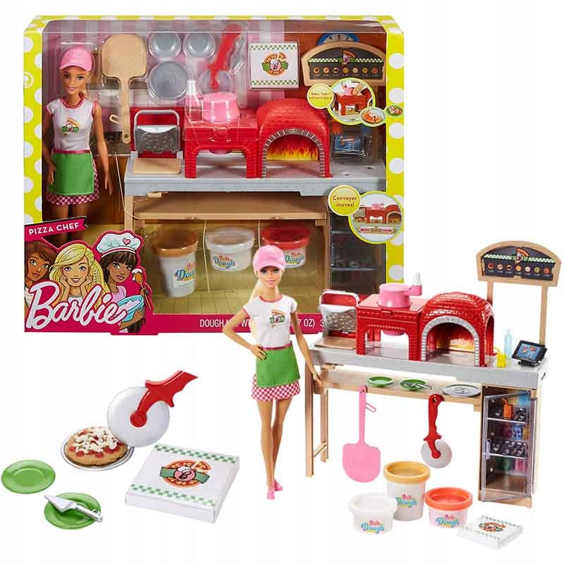 BARBIE Pizza DOLL Set Pizzeria Accessories FHR09 Main image