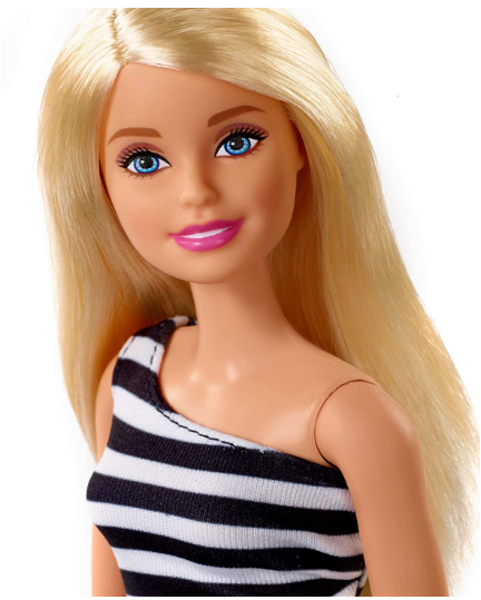 Barbie Glitz Doll Striped Dress Black & White Mattel