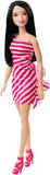 Barbie Glitz Doll, Pink & White Stripe Ruffle Dress