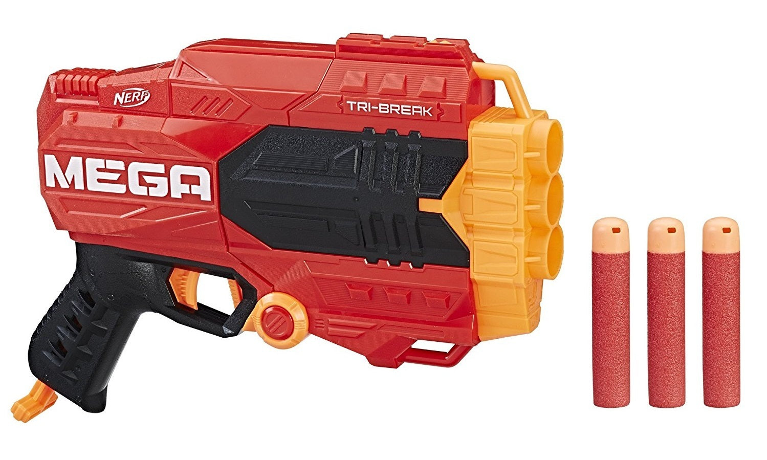 NERF N-Strike Mega Tri-Break Blaster - Break-Open Mega Dart Blaster for Kids 8+